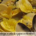 Almejas con salsa de azafr&aacute;n con Thermomix