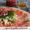 Carpaccio de gamb&oacute;n con Thermomix