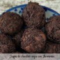 Trufas de chocolate negro con Thermomix