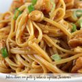 Fideos chinos con pollo y salsa de soja con Thermomix
