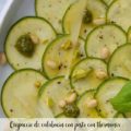 Carpaccio de calabac&iacute;n con pesto con thermomix
