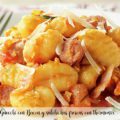 Gnocchi con Bacon y salchichas frescas&rlm; con thermomix