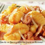 Gnocchi con Bacon y salchichas frescas&rlm; con thermomix