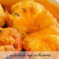 guiso de gambas y rape con Thermomix