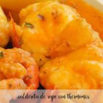 guiso de gambas y rape con Thermomix