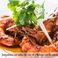 Langostinos con salsa de vino de M&aacute;laga con thermomix