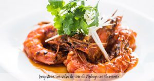 Gamberi con salsa al vino di Malaga con Bimby