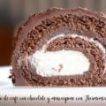 Rollo de café con chocolate y mascarpone con Thermomix
