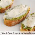 Tostas de Crema de aguacate con bacalao thermomix