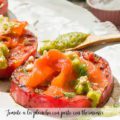 Tomate a la plancha con pesto con thermomix
