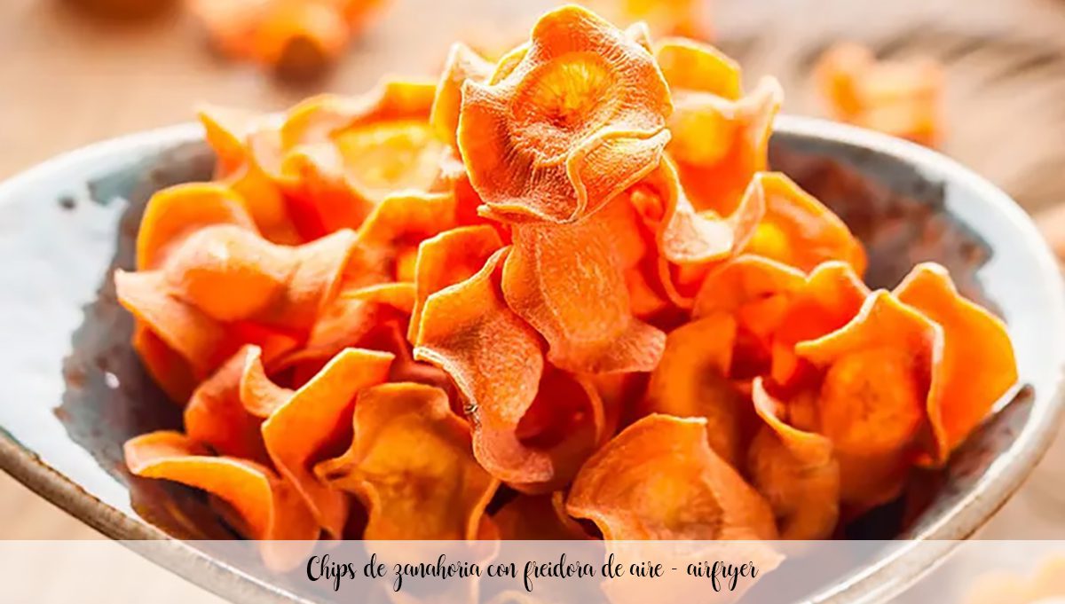 Chips di carote con friggitrice ad aria - airfryer