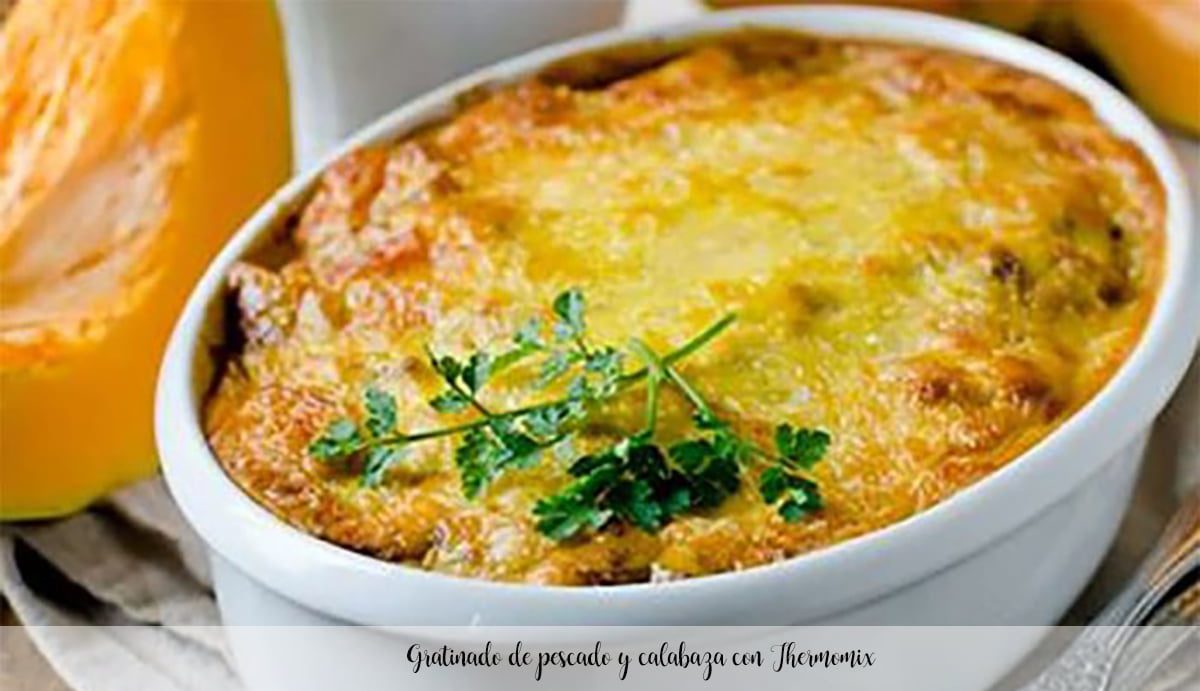 Gratin di pesce e zucca con Bimby