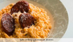 Risotto con chorizo e parmigiano con Bimby