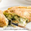 Tortilla de calabac&iacute;n y queso crema con Thermomix