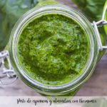 Pesto de espinacas y almendras con thermomix