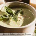 Crema de albahaca y piñones con Thermomix
