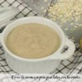Crema de avena con pera para bebes con thermomix