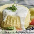 Flan de queso de cabra con puerros con thermomix