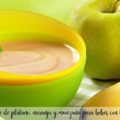 pure de platano, naranja y manzana para bebes con thermomix