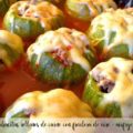 Calabacitas rellenos de carne con freidora de aire - airfryer