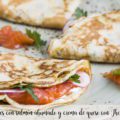 Cr&ecirc;pes con salm&oacute;n ahumado y crema de queso con Thermomix