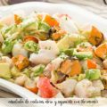 Ensalada de mero con endibias y aguacate con thermomix