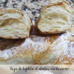 lazos de hojaldre al almibar con thermomix