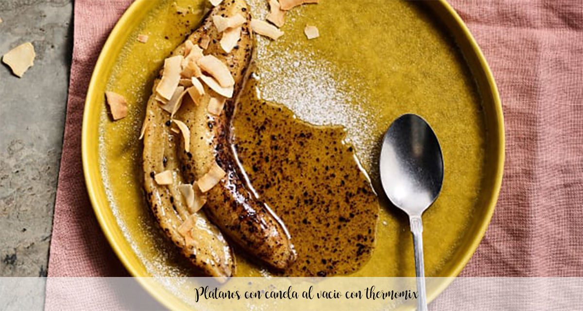 Banane alla cannella confezionate sottovuoto con Bimby