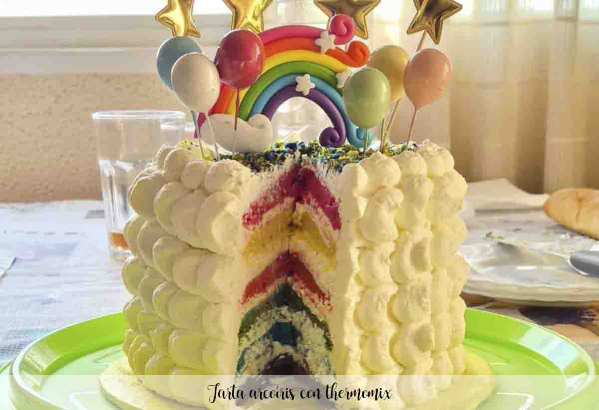 Torta arcobaleno con Bimby