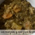 Lentejas con manzana y arroz con thermomix
