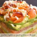 Ensalada de patata con aguacate y salmón con Thermomix