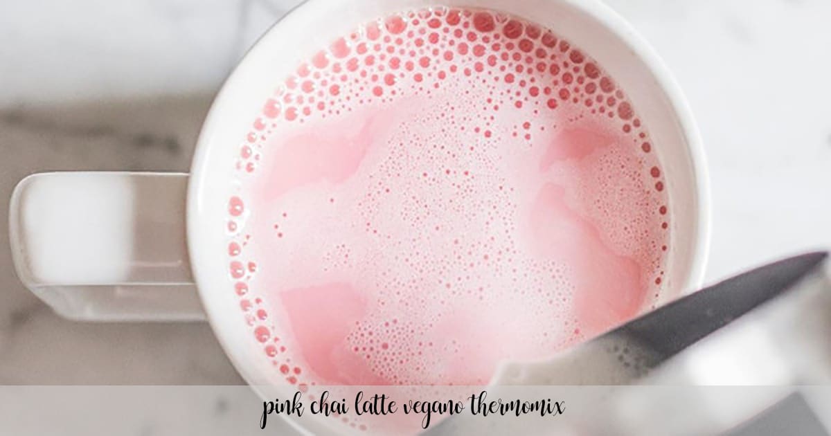 Chai latte rosa vegano con Bimby