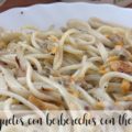 Espaguetis con berberechos con Thermomix