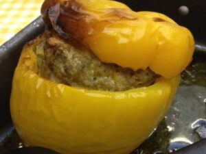 Peperoni ripieni di carne macinata con Bimby