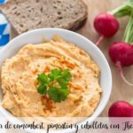 Salsa de camembert, piment&oacute;n y cebolletas con Thermomix