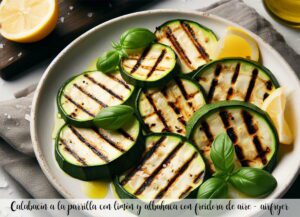 Calabacín a la parrilla con limón y albahaca con freidora de aire – airfryer