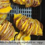 Patatas Hasselback con queso con freidora de aire - airfryer
