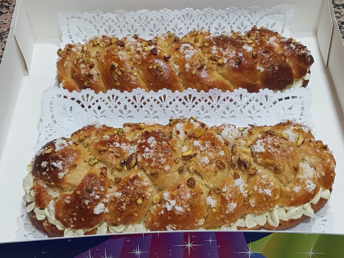 Treccia roscon al pistacchio con Bimby 
