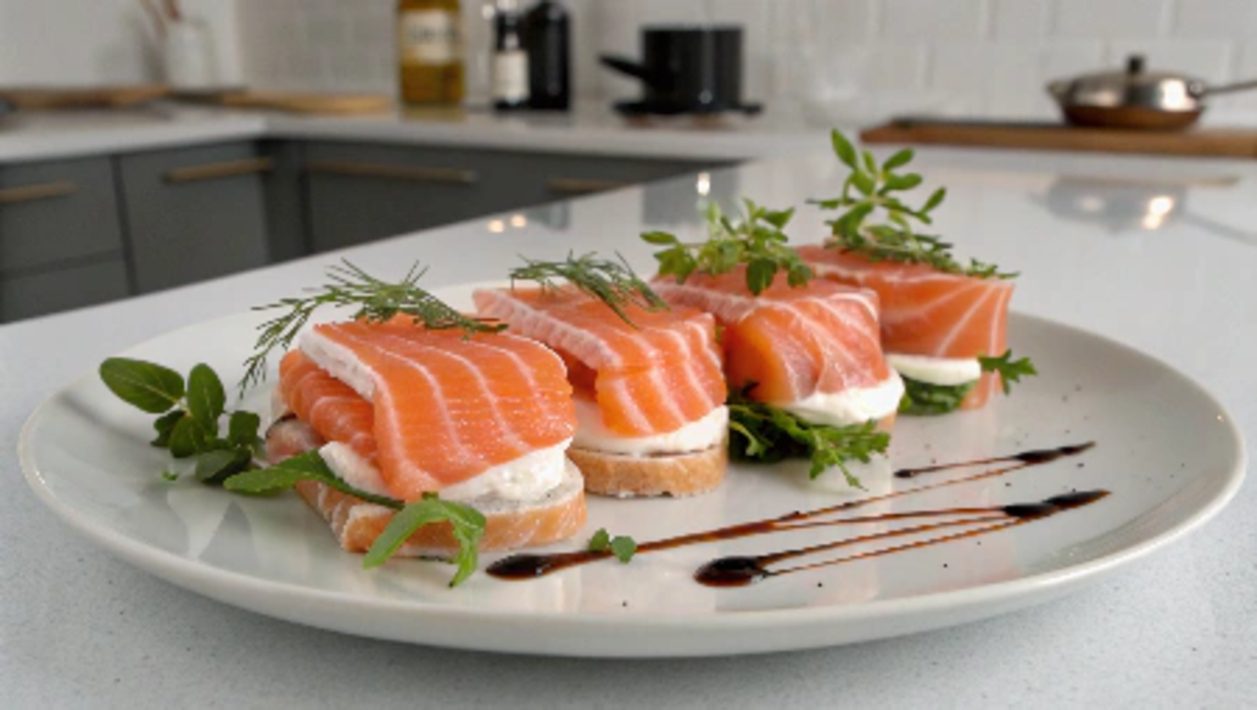 Millefoglie elegante con salmone affumicato e mascarpone con Bimby