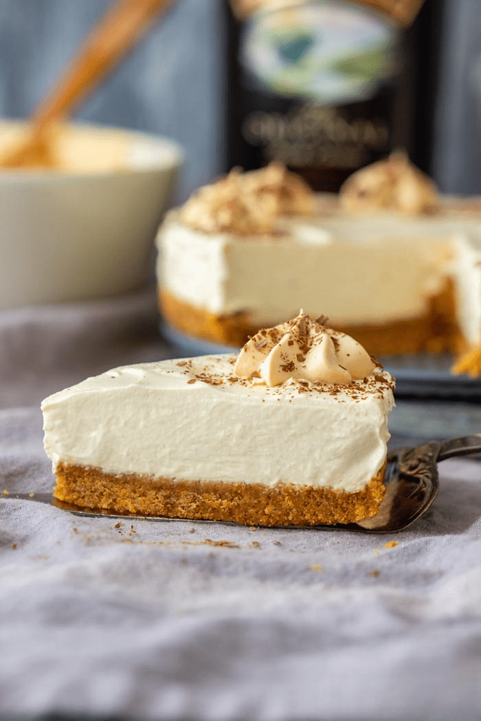 Cheesecake con crema irlandese senza forno con Bimby